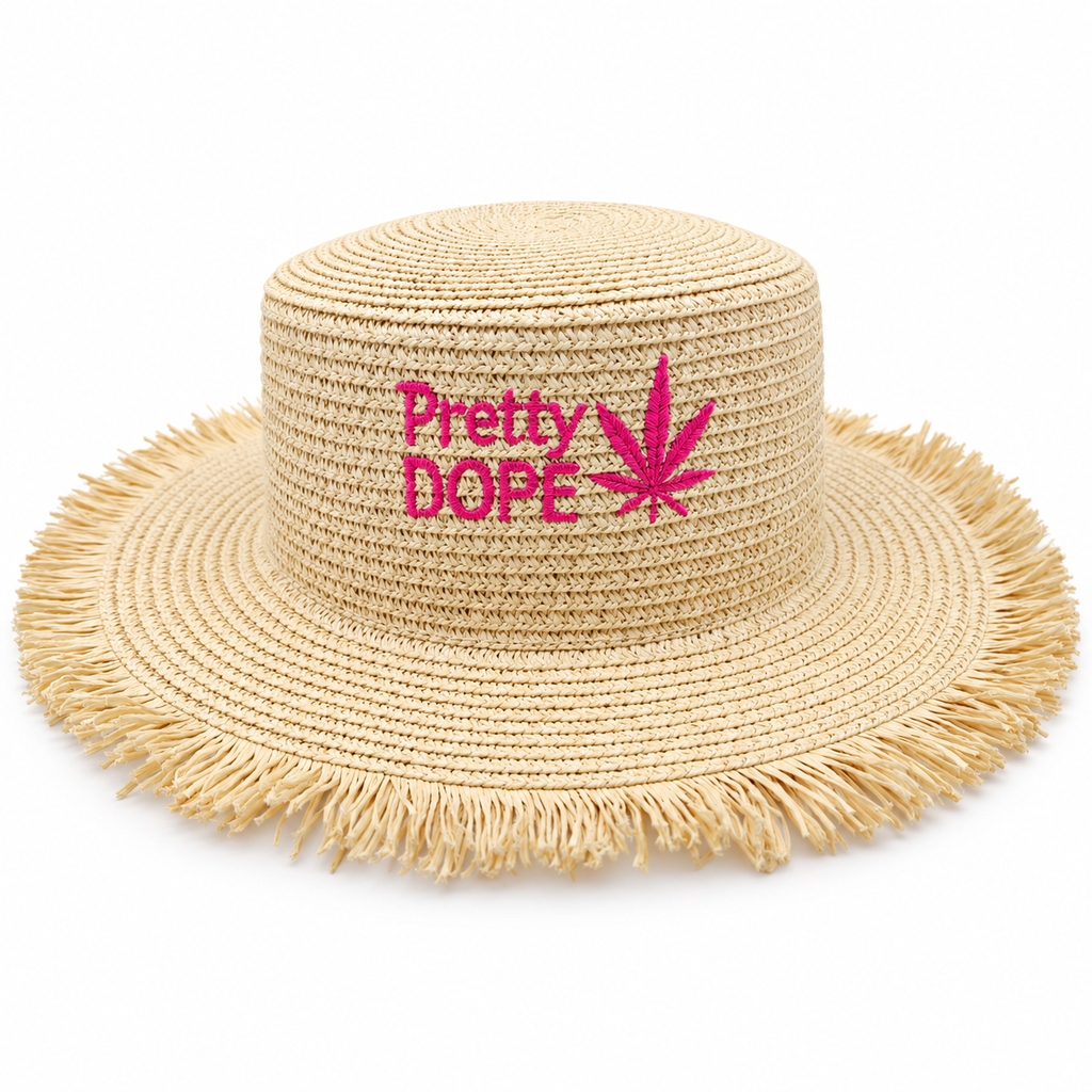 Pretty Dope Woven Fringe Sun Hat