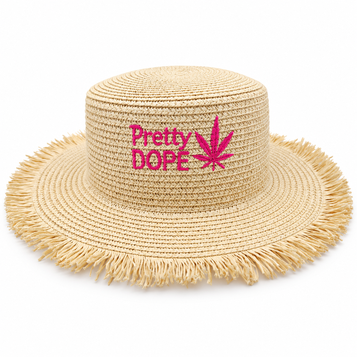 Pretty Dope Woven Fringe Sun Hat