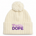 Pretty Dope Pom-Pom Beanie — Cream