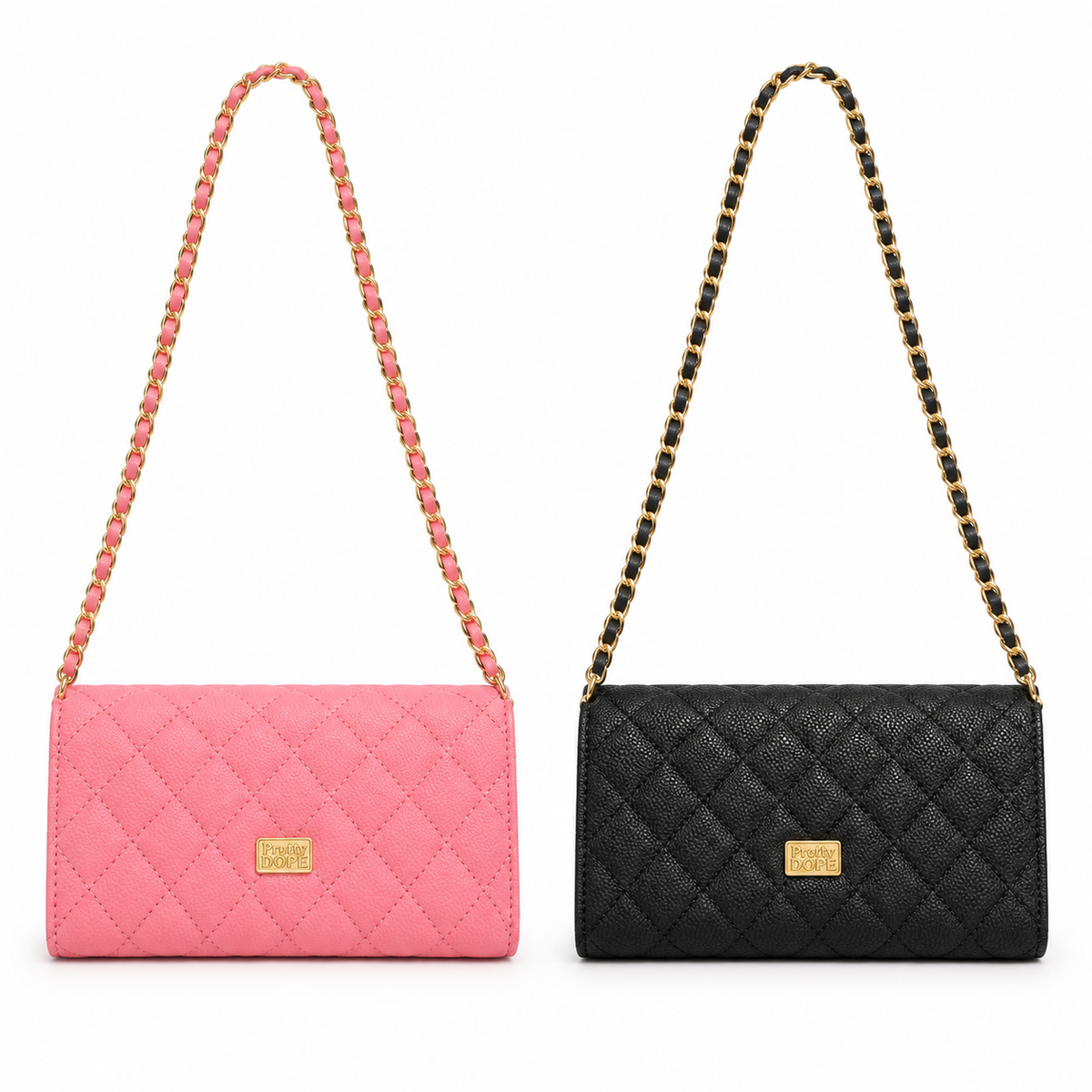 Pretty Dope Quilted Mini Crossbody Bag
