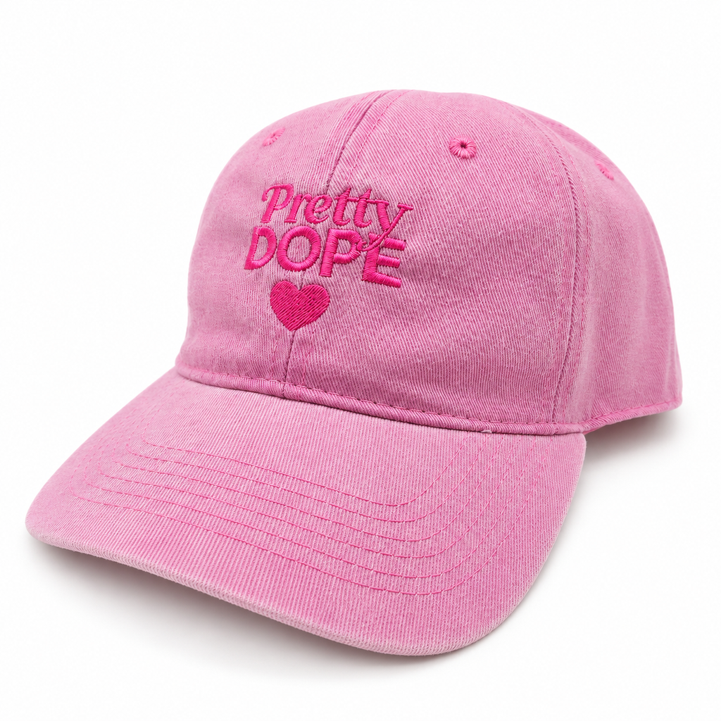 Pretty Dope Pink Heart Baseball Cap